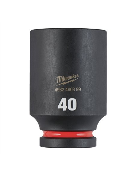 Chei tubulare de impact SHOCKWAVE IMPACT DUTY - Milwaukee - 40 mm 3/4 inch impact socket deep - 1 buc - cod 4932480399