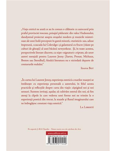 Viata estetica. Staze si flux - Laurent Jenny | Editura Art [necartonata]