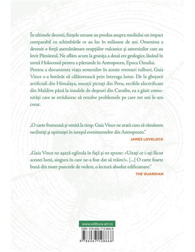 Aventuri in Antropocen - Gaia Vince | Editura ART [necartonata]