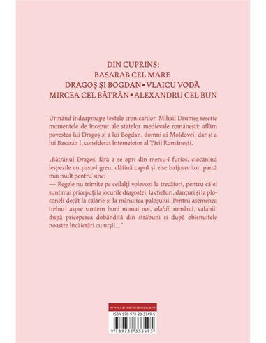 Povestea neamului romanesc. Vol. 2 - Mihail Drumes | Cartea Romaneasca [cartonata]