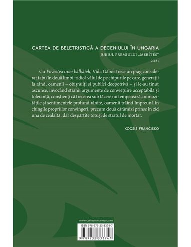 Povestea unei balbaieli - Vida Gabor | Cartea Romaneasca [necartonata]