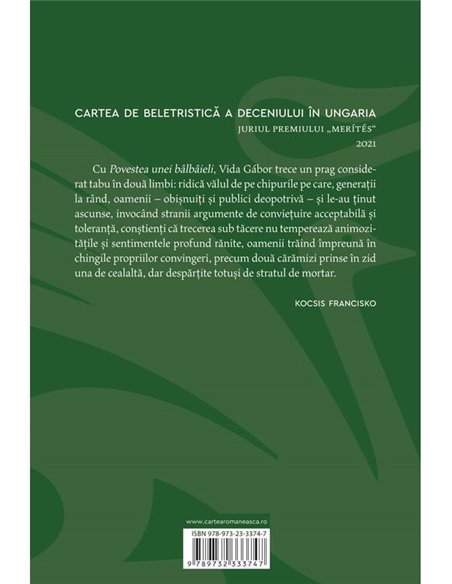 Povestea unei balbaieli - Vida Gabor | Cartea Romaneasca [necartonata]