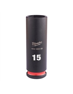 Chei tubulare de impact SHOCKWAVE IMPACT DUTY - Milwaukee - 15 mm 3/8 inch impact socket deep - 1 buc - cod 4932480289