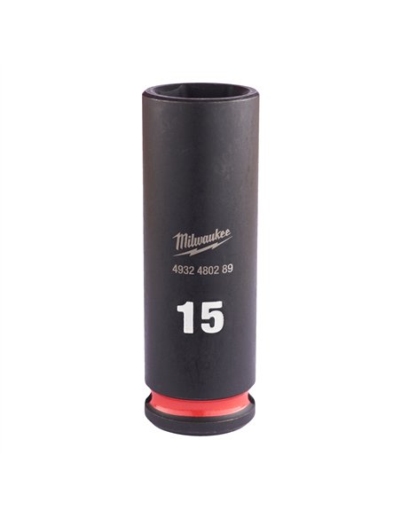 Chei tubulare de impact SHOCKWAVE IMPACT DUTY - Milwaukee - 15 mm 3/8 inch impact socket deep - 1 buc - cod 4932480289