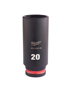 Chei tubulare de impact SHOCKWAVE IMPACT DUTY - Milwaukee - 20 mm 3/8 inch impact socket deep - 1 buc - cod 4932480294