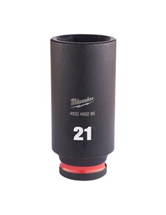 Chei tubulare de impact SHOCKWAVE IMPACT DUTY - Milwaukee - 21 mm 3/8 inch impact socket deep - 1 buc - cod 4932480295