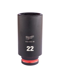 Chei tubulare de impact SHOCKWAVE IMPACT DUTY - Milwaukee - 22 mm 3/8 inch impact socket deep - 1 buc - cod 4932480296