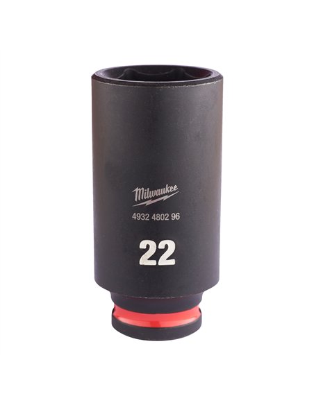 Chei tubulare de impact SHOCKWAVE IMPACT DUTY - Milwaukee - 22 mm 3/8 inch impact socket deep - 1 buc - cod 4932480296