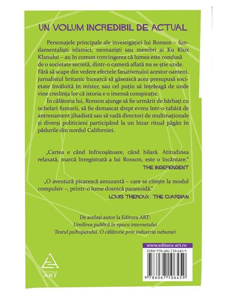 Ei: Aventuri cu extremisti - Jon Ronson | Editura Art [necartonata]