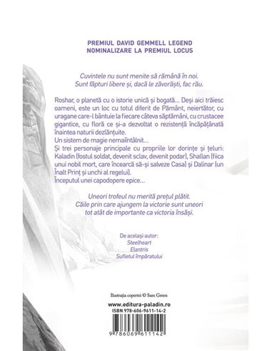 Calea regilor (vol. 1) - Brandon Sanderson | Paladin [cartonata]