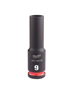 Chei tubulare de impact SHOCKWAVE IMPACT DUTY - Milwaukee - 9 mm 3/8 inch impact socket deep - 1 buc - cod 4932480283