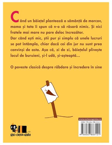 Samanta de morcov - Crockett Johnson | Vlad si cartea cu Genius [cartonata]