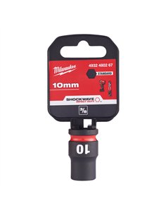 Chei tubulare de impact SHOCKWAVE IMPACT DUTY - Milwaukee - 10 mm 3/8 inch impact socket STD - 1 buc - cod 4932480267 2