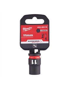 Chei tubulare de impact SHOCKWAVE IMPACT DUTY - Milwaukee - 11 mm 3/8 inch impact socket STD - 1 buc - cod 4932480268 2