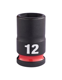 Chei tubulare de impact SHOCKWAVE IMPACT DUTY - Milwaukee - 12 mm 3/8 inch impact socket STD - 1 buc - cod 4932480269