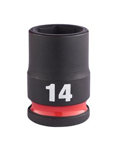 Chei tubulare de impact SHOCKWAVE IMPACT DUTY - Milwaukee - 14 mm 3/8 inch impact socket STD - 1 buc - cod 4932480271