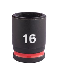 Chei tubulare de impact SHOCKWAVE IMPACT DUTY - Milwaukee - 16 mm 3/8 inch impact socket STD - 1 buc - cod 4932480273