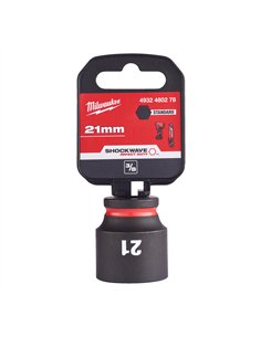 Chei tubulare de impact SHOCKWAVE IMPACT DUTY - Milwaukee - 21 mm 3/8 inch impact socket STD - 1 buc - cod 4932480278 2