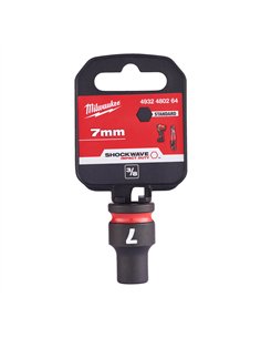 Chei tubulare de impact SHOCKWAVE IMPACT DUTY - Milwaukee - 7 mm 3/8 inch impact socket STD - 1 buc - cod 4932480264 2