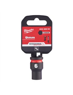 Chei tubulare de impact SHOCKWAVE IMPACT DUTY - Milwaukee - 9 mm 3/8 inch impact socket STD - 1 buc - cod 4932480266 2