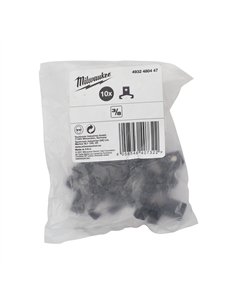 Sina si cleme pentru cheile tubulare de impact - Milwaukee - 3/8 inch extra rail clips - 10 buc - cod 4932480447 2