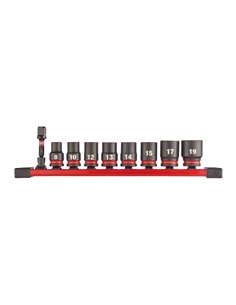 Chei tubulare de impact SHOCKWAVE IMPACT DUTY - Milwaukee - 3/8 inch impact socket STD set- 9 buc - cod 4932480454