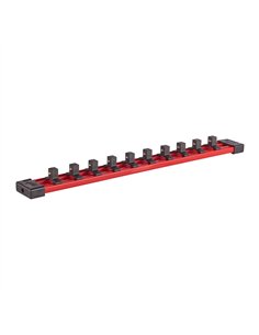 Sina si cleme pentru cheile tubulare de impact - Milwaukee - 3/8 inch impact socket rail 350 mm - 1 buc - cod 4932480446