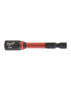 Cheie tubulara cu prindere PATRAT 1/4", 65mm, GEN II SHOCKWAVE - Milwaukee - Nut Driver Mag - 1 buc - cod 4932492436