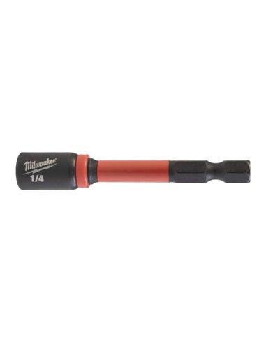 Cheie tubulara cu prindere PATRAT 1/4", 65mm, GEN II SHOCKWAVE - Milwaukee - Nut Driver Mag - 1 buc - cod 4932492436