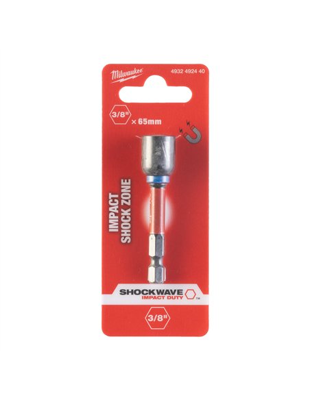 Chei magnetice tubulare GEN II SHOCKWAVE - Milwaukee - Nut Driver Mag ShW 3/8 inch x 65 mm - 1 buc - cod 4932492440