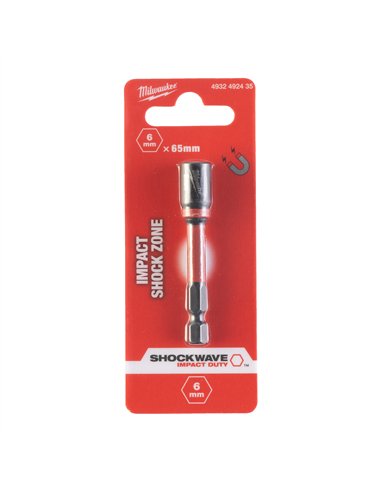 Chei magnetice tubulare GEN II SHOCKWAVE - Milwaukee - Nut Driver Mag ShW HEX6 x 65 mm - 1 buc - cod 4932492435