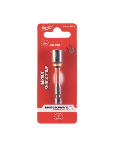 Chei magnetice tubulare GEN II SHOCKWAVE - Milwaukee - Nut Driver Mag ShW HEX7 x 65 mm - 1 buc - cod 4932492437
