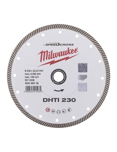 Disc diamantat Speedcross DHTI Milwaukee - 230 mm - 1 buc - cod 4932492156