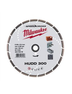 Disc diamantat Speedcross HUDD Milwaukee - 300 mm - 1 buc - cod 4932493298