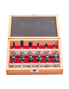 Set capete pentru frezare - Milwaukee - Router bit set - 12 buc - cod 4932451668