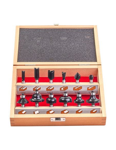 Set capete pentru frezare - Milwaukee - Router bit set - 12 buc - cod 4932451668