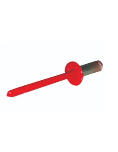 Set x 50 bucati Nituri pop rosii cap lat vopsite electrostatic RAL 3020-Traffic Red 4.8x12x9mm