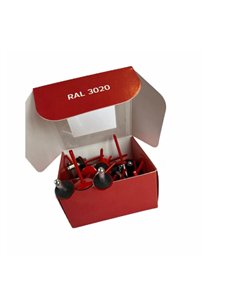 Set x 50 bucati Nituri cap lat vopsite electrostatic cu garnitura EPDM RAL 3020 Traffic Red 4.8x20x16mm (aplicatie fibrociment)
