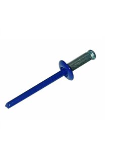 Set x 50 bucati Nituri pop albastre cap lat vopsite electrostatic RAL 5002- Ultramarine Blue 4.8x12x9mm