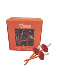 Set x 50 bucati Nituri pop cap lat vopsite electrostatic RAL 2003 Pastel Orange 4.8x16x16mm 2