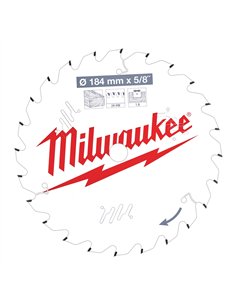 Panze pentru fierastraie circulare de mana - Milwaukee - CSB P W 184 x 5/8 x 1,6 x 24ATB - cod 4932471378