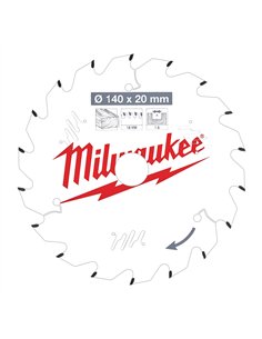 Panze pentru fierastraie circulare de mana - Milwaukee - CSB P W 140 x 20 x 1,6 x 18ATB - cod 4932471310