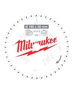 Panze pentru fierastraie circulare de mana - Milwaukee - CSB P W 165 x 20 x 1.6 x 40ATB - cod 4932471932