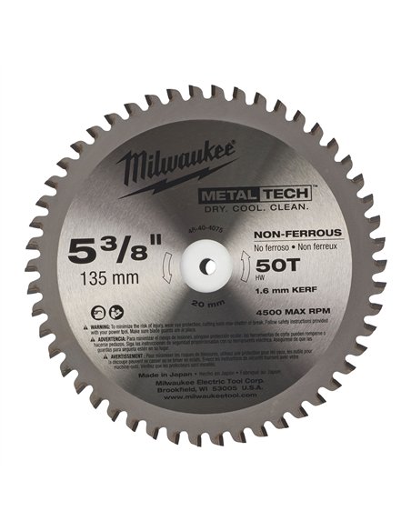 Panze fierastrau circular pentru metal - Milwaukee - CSB P M 135 x 20 x 1.6 x 50 - 1 buc - cod 48404075