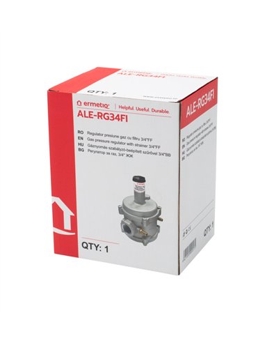 Regulator presiune gaz cu filtru 3/4"FF - Ermetiq - ALE-RG34FI