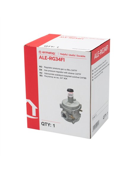 Regulator presiune gaz cu filtru 3/4"FF - Ermetiq - ALE-RG34FI