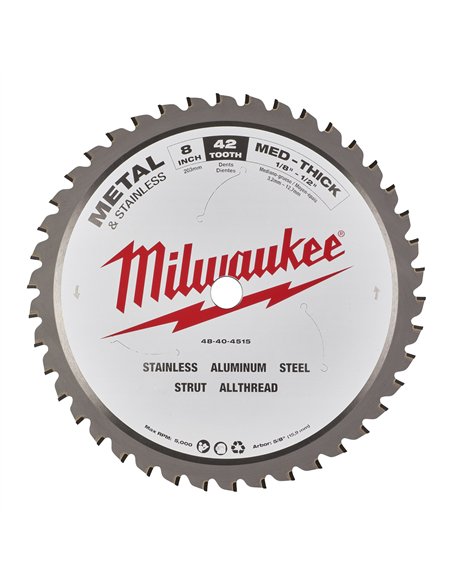 Panze fierastrau circular pentru metal - Milwaukee - CSB P M 203 x 5/8 x 1.8 x 42 - 1 buc - cod 48404515