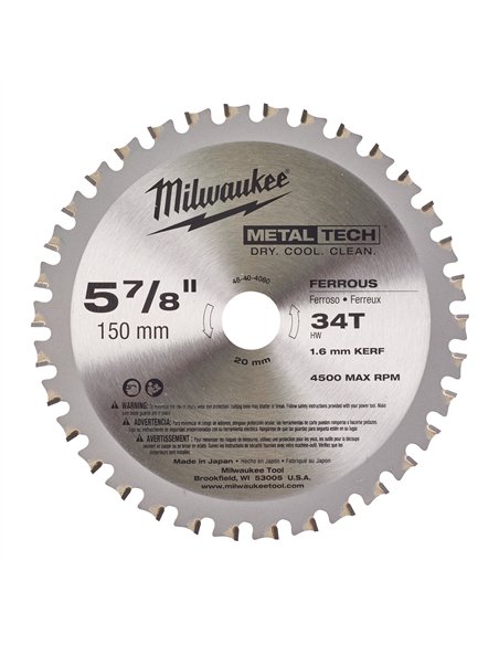 Panze fierastrau circular pentru metal - Milwaukee - F 150 x 20 x 34 - 1 buc - cod 48404080