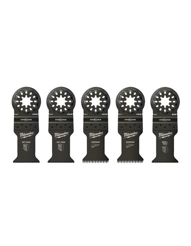 Seturi accesorii unelte multi-functionale - Milwaukee - Wood Set - 5 buc - cod 48906114