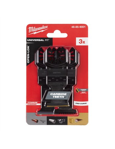Accesorii pentru unelte multi-functionale - seturi OPEN-LOK - Milwaukee - OMT OL Set WM- 3 buc Set - cod 48859001
